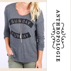 Sundry Long Sleeve Grey Graphic Tee autumn football wear